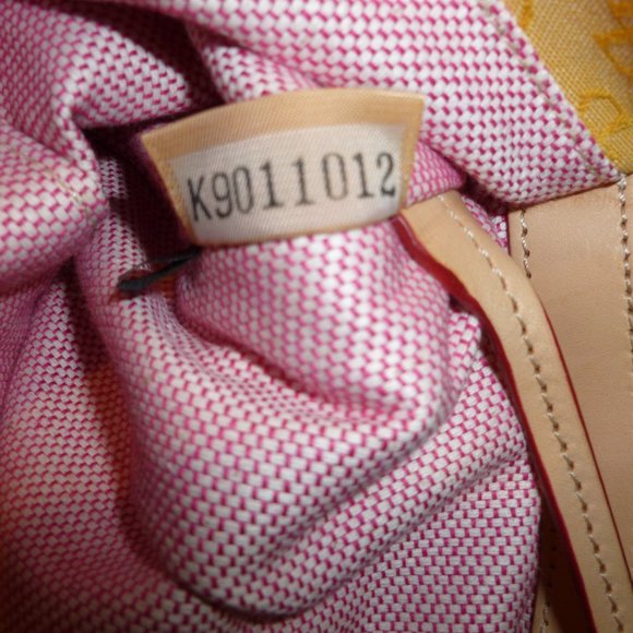 SOLD Dooney & Bourke Signature Canvas Purse-Yellow with Tan Leather - Picture 11 of 11